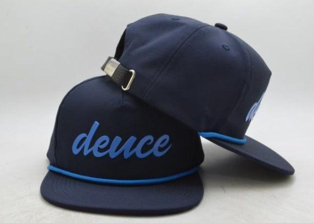 Deuce Performance Roped Hat - Navy Blue w/Sky Blue